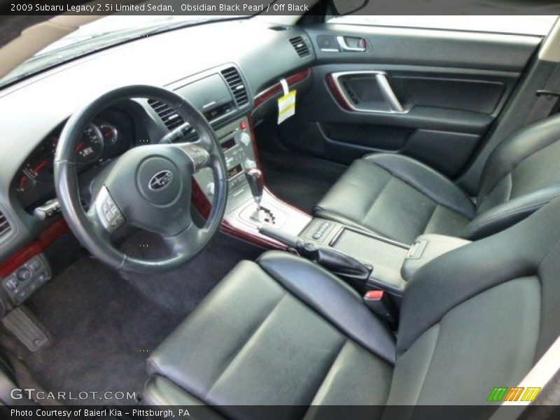Obsidian Black Pearl / Off Black 2009 Subaru Legacy 2.5i Limited Sedan