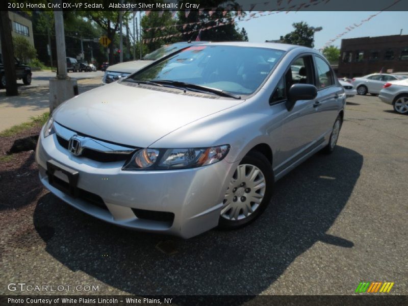 Alabaster Silver Metallic / Gray 2010 Honda Civic DX-VP Sedan