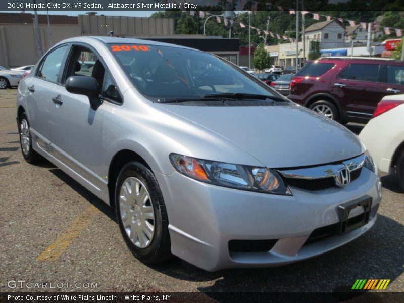 Alabaster Silver Metallic / Gray 2010 Honda Civic DX-VP Sedan