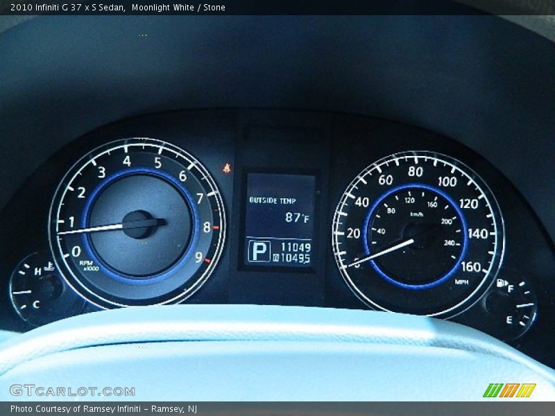 Moonlight White / Stone 2010 Infiniti G 37 x S Sedan