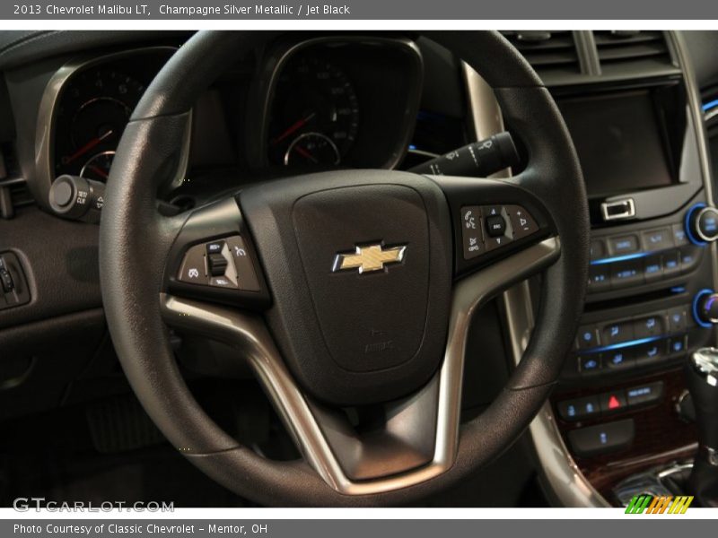 Champagne Silver Metallic / Jet Black 2013 Chevrolet Malibu LT