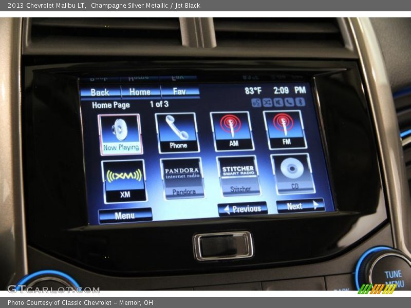 Champagne Silver Metallic / Jet Black 2013 Chevrolet Malibu LT
