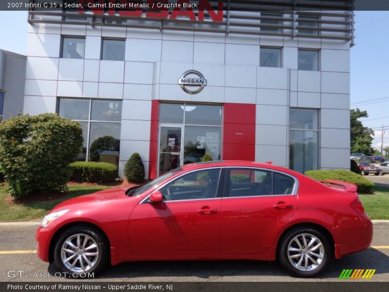 Garnet Ember Metallic / Graphite Black 2007 Infiniti G 35 x Sedan