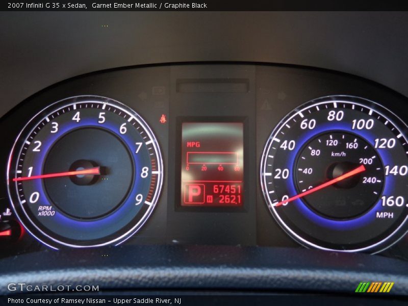 Garnet Ember Metallic / Graphite Black 2007 Infiniti G 35 x Sedan