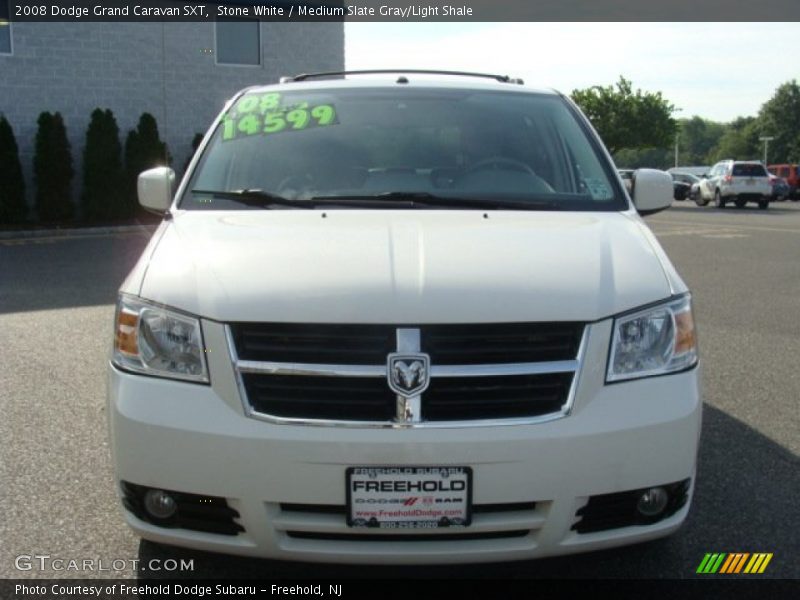 Stone White / Medium Slate Gray/Light Shale 2008 Dodge Grand Caravan SXT