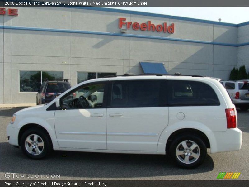 Stone White / Medium Slate Gray/Light Shale 2008 Dodge Grand Caravan SXT
