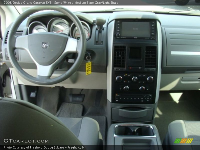 Stone White / Medium Slate Gray/Light Shale 2008 Dodge Grand Caravan SXT