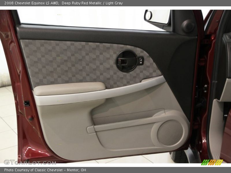 Deep Ruby Red Metallic / Light Gray 2008 Chevrolet Equinox LS AWD