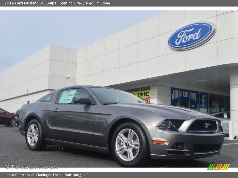 Sterling Gray / Medium Stone 2014 Ford Mustang V6 Coupe