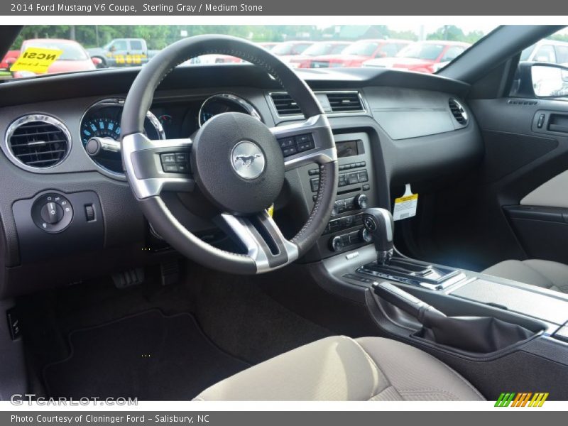 Sterling Gray / Medium Stone 2014 Ford Mustang V6 Coupe
