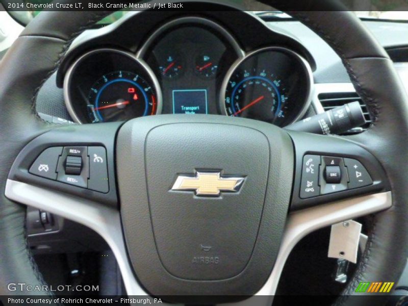 Black Granite Metallic / Jet Black 2014 Chevrolet Cruze LT