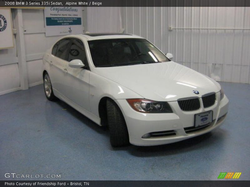 Alpine White / Beige 2008 BMW 3 Series 335i Sedan