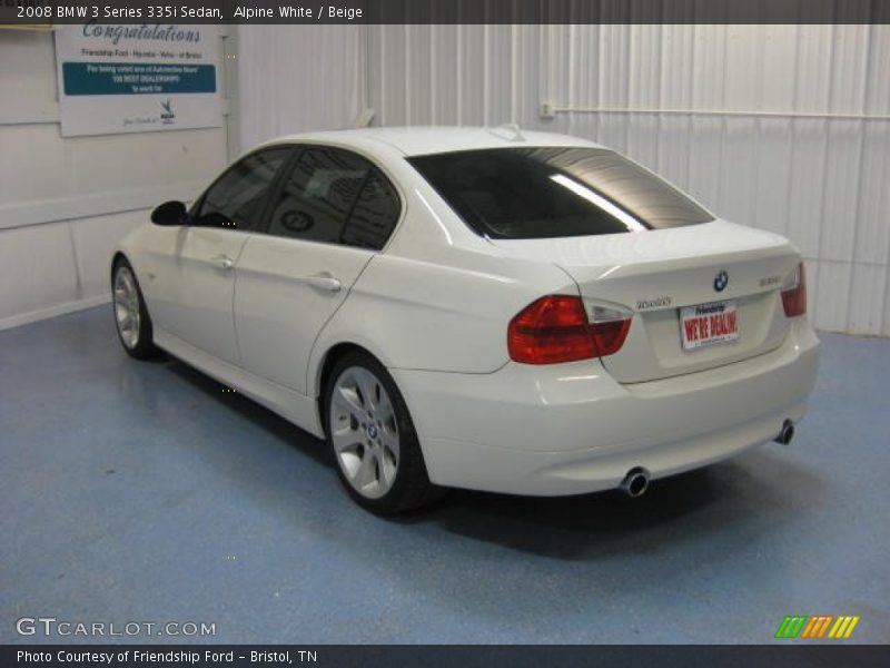 Alpine White / Beige 2008 BMW 3 Series 335i Sedan