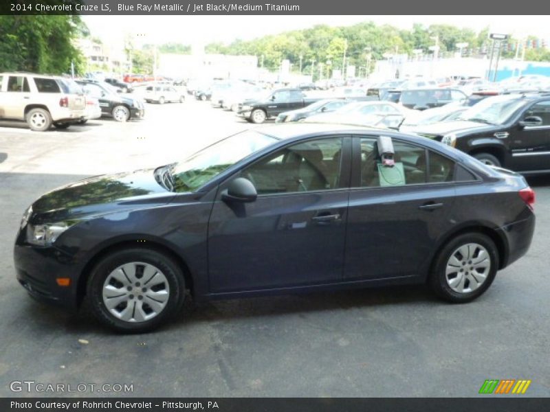 Blue Ray Metallic / Jet Black/Medium Titanium 2014 Chevrolet Cruze LS