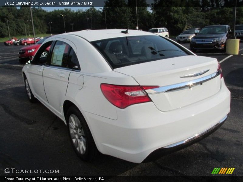 Bright White / Black 2012 Chrysler 200 LX Sedan