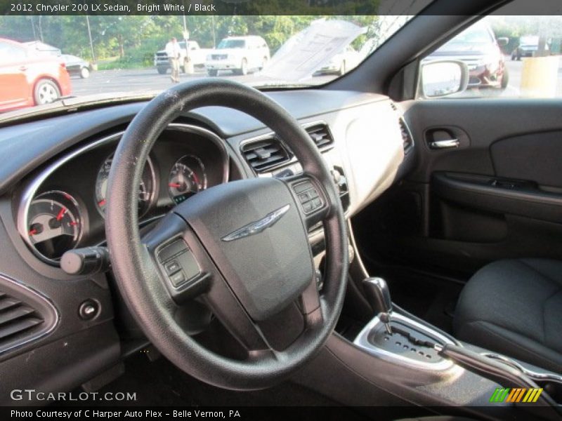 Bright White / Black 2012 Chrysler 200 LX Sedan