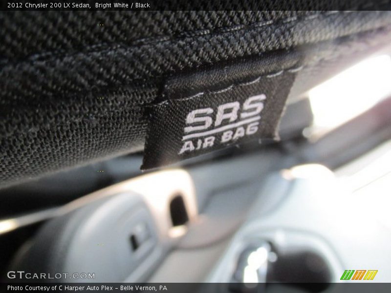 Bright White / Black 2012 Chrysler 200 LX Sedan