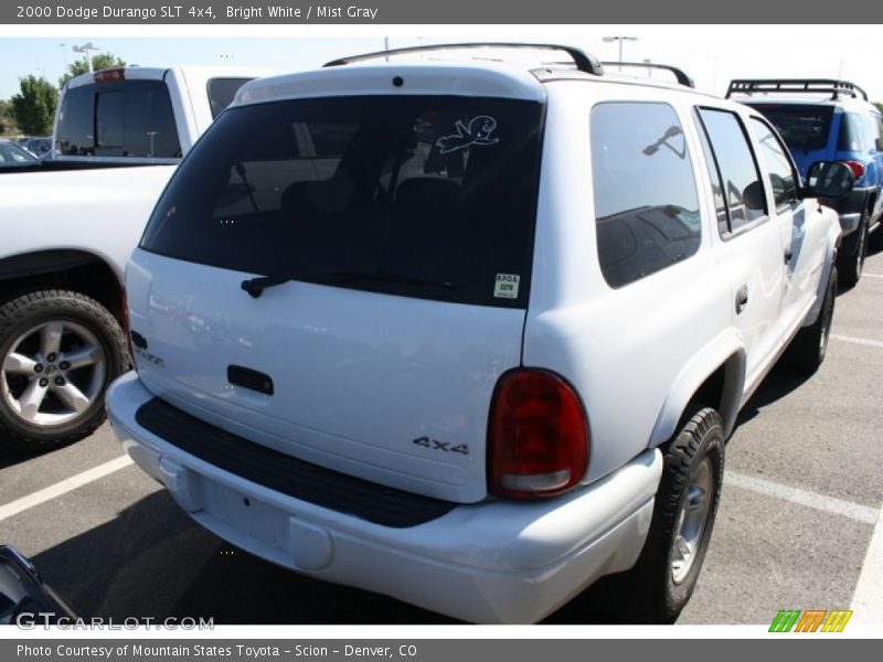 Bright White / Mist Gray 2000 Dodge Durango SLT 4x4