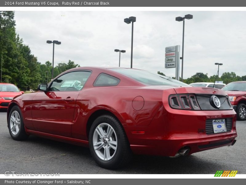 Ruby Red / Charcoal Black 2014 Ford Mustang V6 Coupe