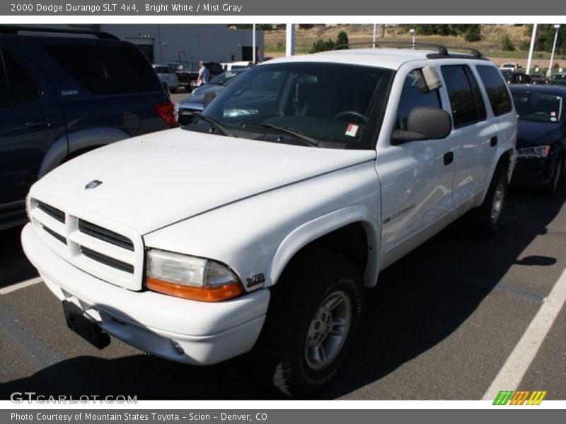 Bright White / Mist Gray 2000 Dodge Durango SLT 4x4