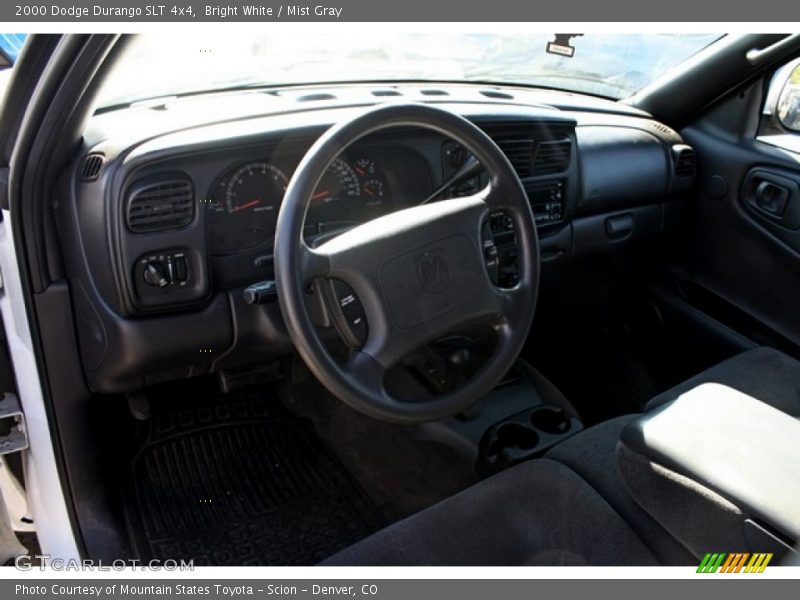 Bright White / Mist Gray 2000 Dodge Durango SLT 4x4