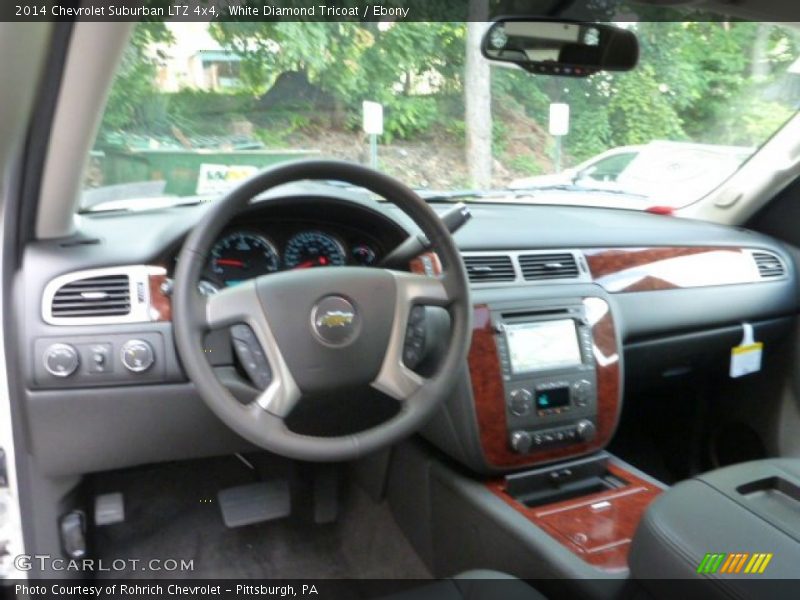 White Diamond Tricoat / Ebony 2014 Chevrolet Suburban LTZ 4x4