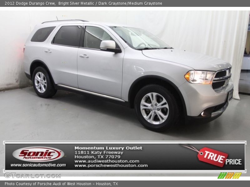 Bright Silver Metallic / Dark Graystone/Medium Graystone 2012 Dodge Durango Crew