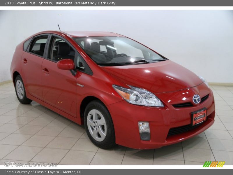 Barcelona Red Metallic / Dark Gray 2010 Toyota Prius Hybrid IV