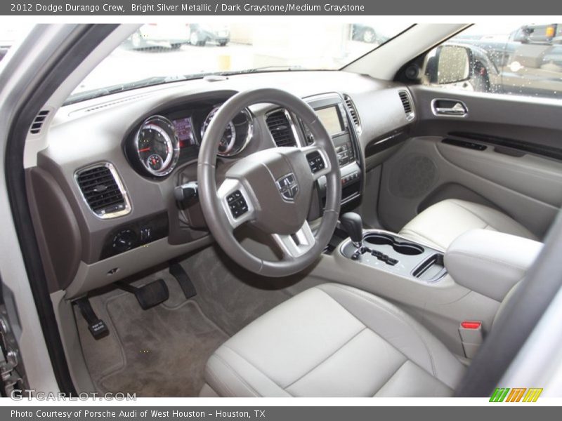 Bright Silver Metallic / Dark Graystone/Medium Graystone 2012 Dodge Durango Crew