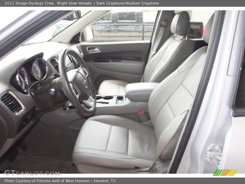 Bright Silver Metallic / Dark Graystone/Medium Graystone 2012 Dodge Durango Crew