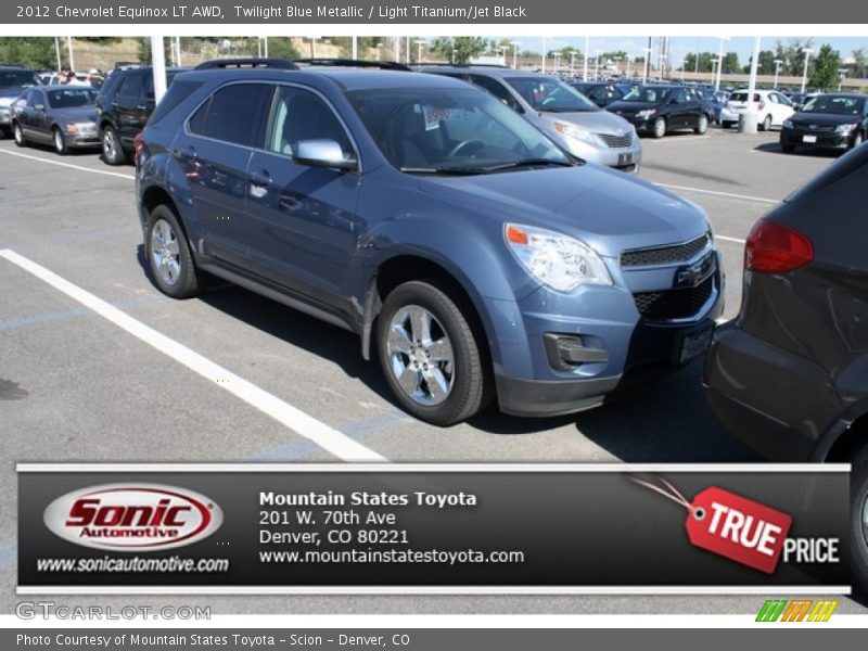 Twilight Blue Metallic / Light Titanium/Jet Black 2012 Chevrolet Equinox LT AWD