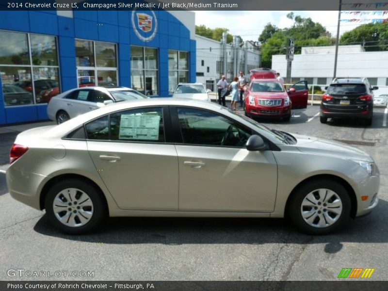 Champagne Silver Metallic / Jet Black/Medium Titanium 2014 Chevrolet Cruze LS