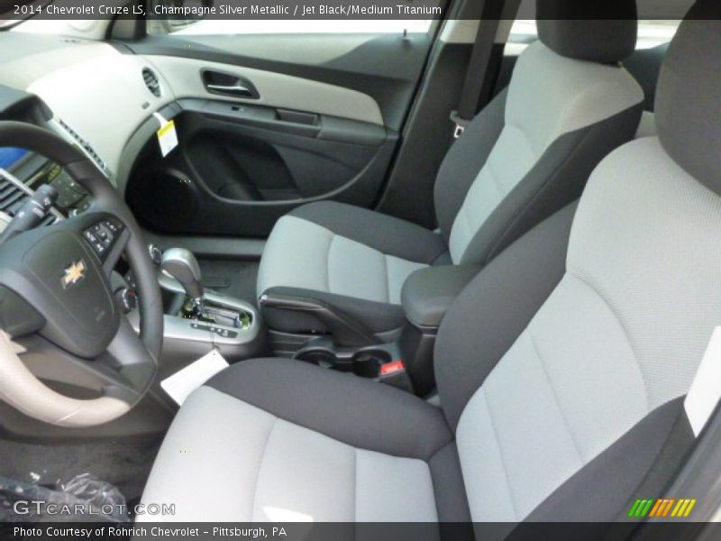 Champagne Silver Metallic / Jet Black/Medium Titanium 2014 Chevrolet Cruze LS