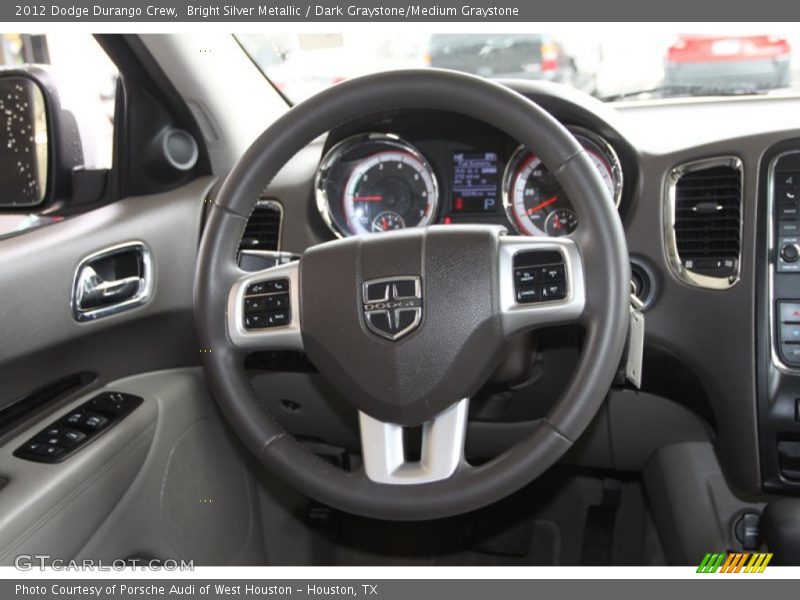 Bright Silver Metallic / Dark Graystone/Medium Graystone 2012 Dodge Durango Crew