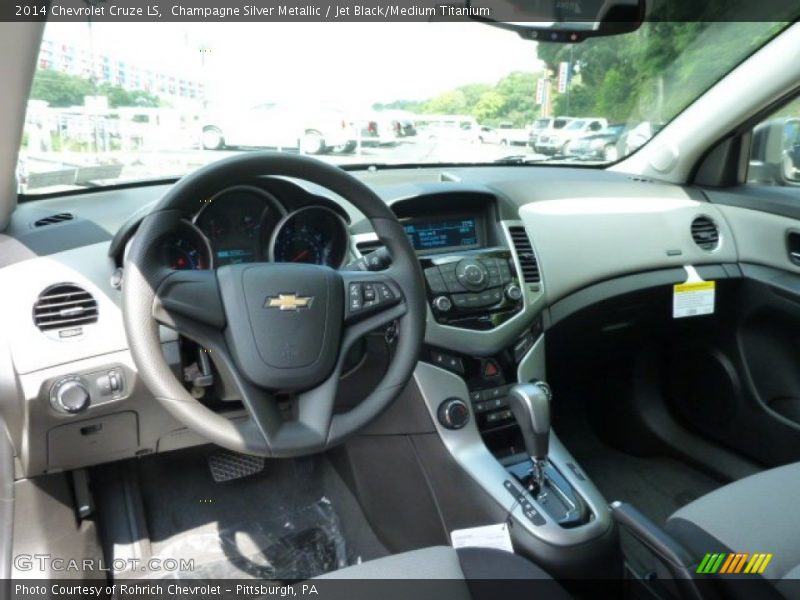Champagne Silver Metallic / Jet Black/Medium Titanium 2014 Chevrolet Cruze LS