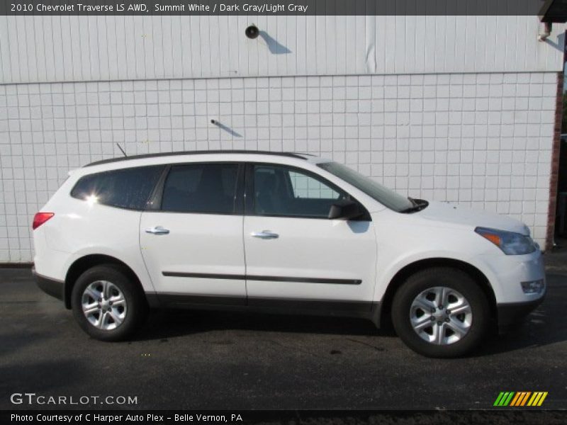 Summit White / Dark Gray/Light Gray 2010 Chevrolet Traverse LS AWD