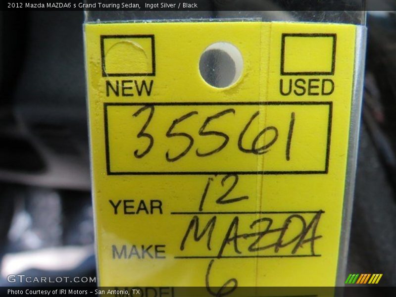 Ingot Silver / Black 2012 Mazda MAZDA6 s Grand Touring Sedan