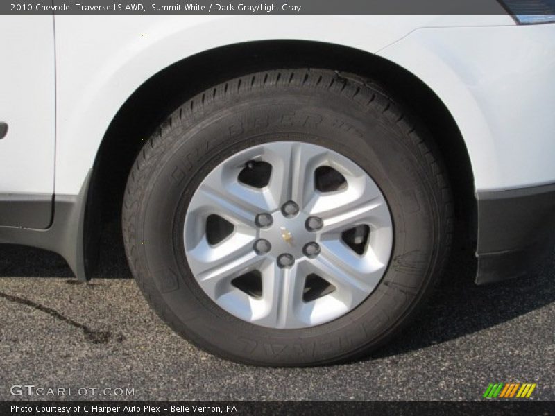 Summit White / Dark Gray/Light Gray 2010 Chevrolet Traverse LS AWD