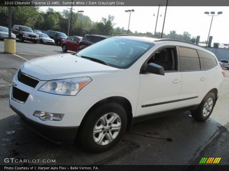 Summit White / Dark Gray/Light Gray 2010 Chevrolet Traverse LS AWD