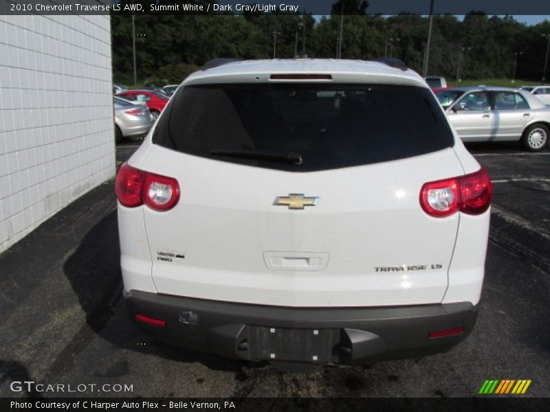 Summit White / Dark Gray/Light Gray 2010 Chevrolet Traverse LS AWD