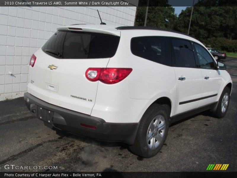 Summit White / Dark Gray/Light Gray 2010 Chevrolet Traverse LS AWD