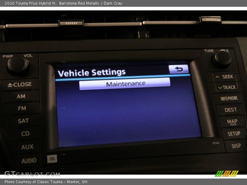 Barcelona Red Metallic / Dark Gray 2010 Toyota Prius Hybrid IV