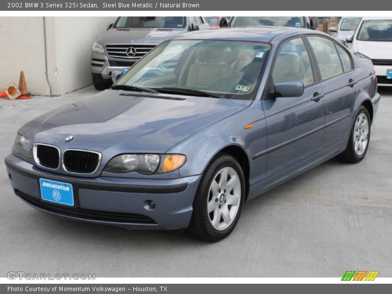 Steel Blue Metallic / Natural Brown 2002 BMW 3 Series 325i Sedan