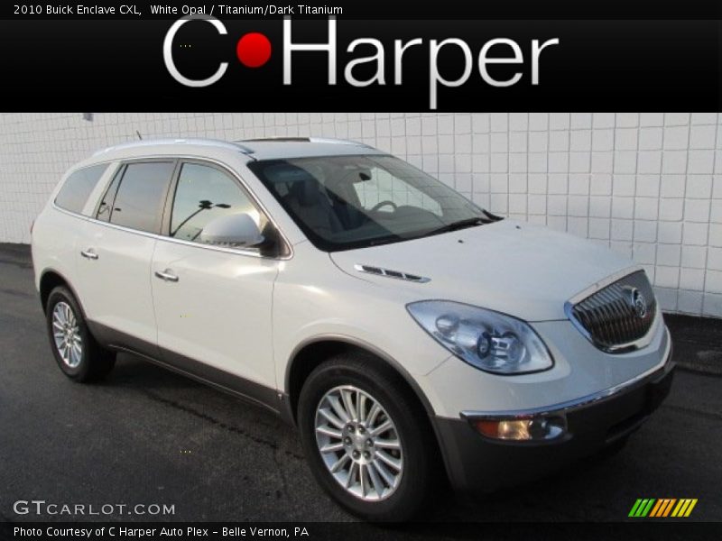 White Opal / Titanium/Dark Titanium 2010 Buick Enclave CXL