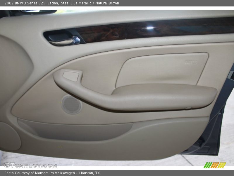 Steel Blue Metallic / Natural Brown 2002 BMW 3 Series 325i Sedan