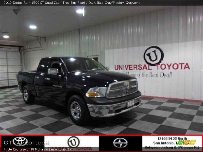 True Blue Pearl / Dark Slate Gray/Medium Graystone 2012 Dodge Ram 1500 ST Quad Cab