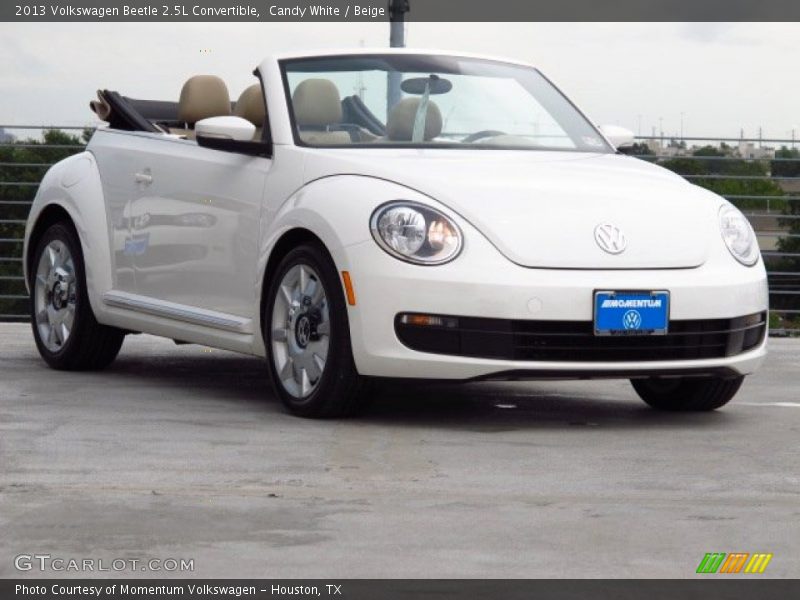 Candy White / Beige 2013 Volkswagen Beetle 2.5L Convertible