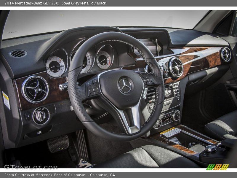 Steel Grey Metallic / Black 2014 Mercedes-Benz GLK 350