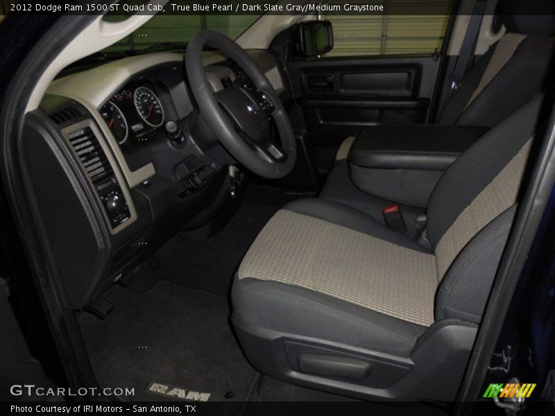 True Blue Pearl / Dark Slate Gray/Medium Graystone 2012 Dodge Ram 1500 ST Quad Cab