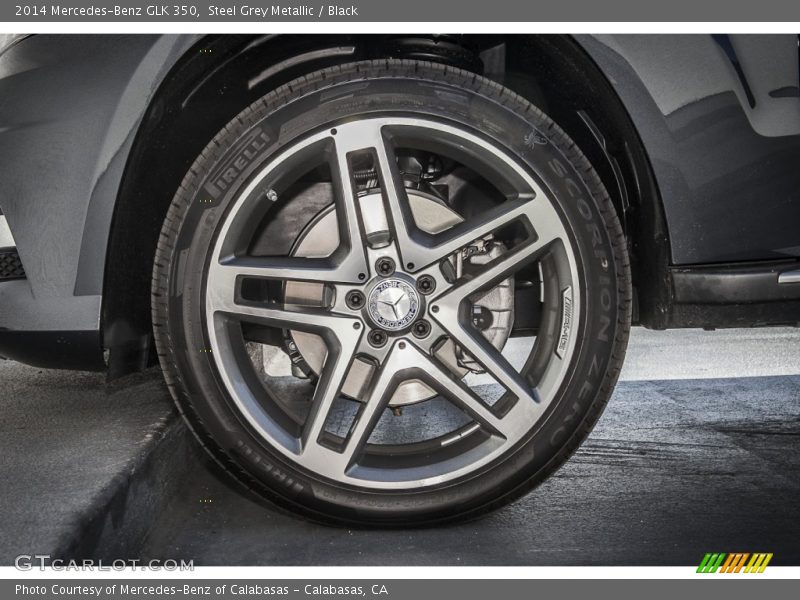 Steel Grey Metallic / Black 2014 Mercedes-Benz GLK 350